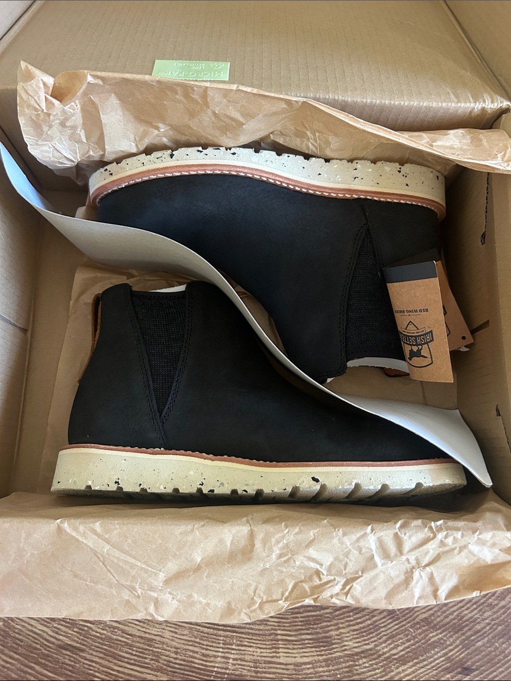 Red Wing Women's Black Irish Setter Setter Fifty Pull On Work Boots Size 8